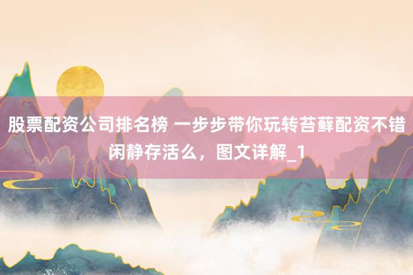 股票配资公司排名榜 一步步带你玩转苔藓配资不错闲静存活么，图文详解_1